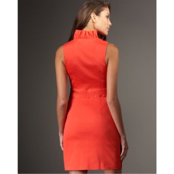 Milly Ruffle Linen Belted Dress - Picture 2 of 4